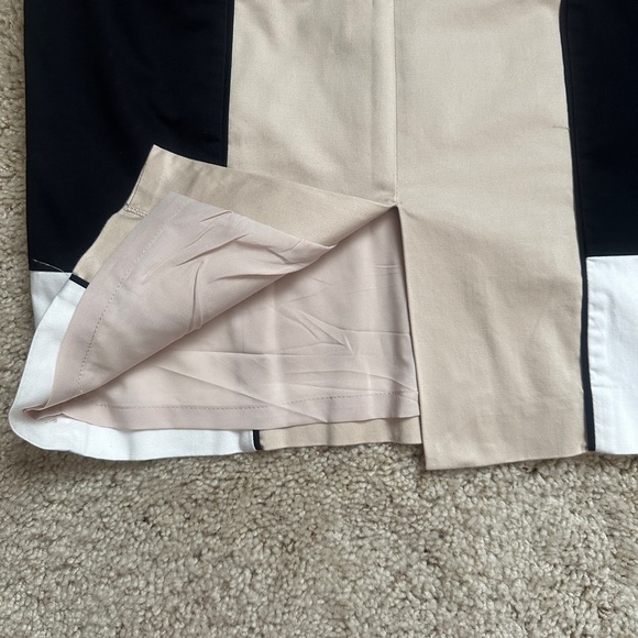 WHBM Color Block Black/White/Beige Pencil Skirt size 8 (139) - Picture 4 of 8